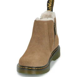Online Dr. Martens - Leonore J Dark Khaki Bronx Suede Beige