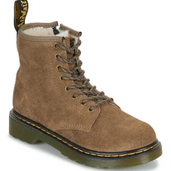 Discount Dr. Martens - Serena J Dark Khaki Bronx Suede Beige