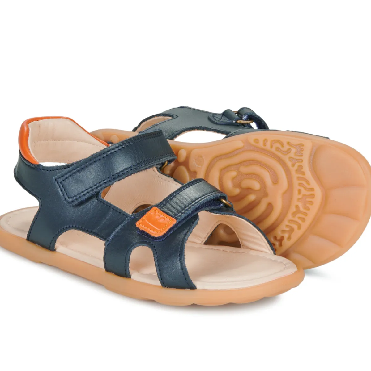 Online Easy Peasy - MY PLAGETTE VELCRO Marron