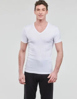 Eminence - T-SHIRT COL V MC Blanc Discount