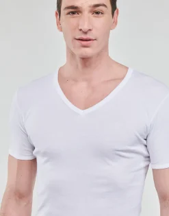 Eminence - T-SHIRT COL V MC Blanc Discount