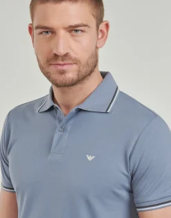 Emporio Armani - POLO 8N1FB4 BleuCiel Online