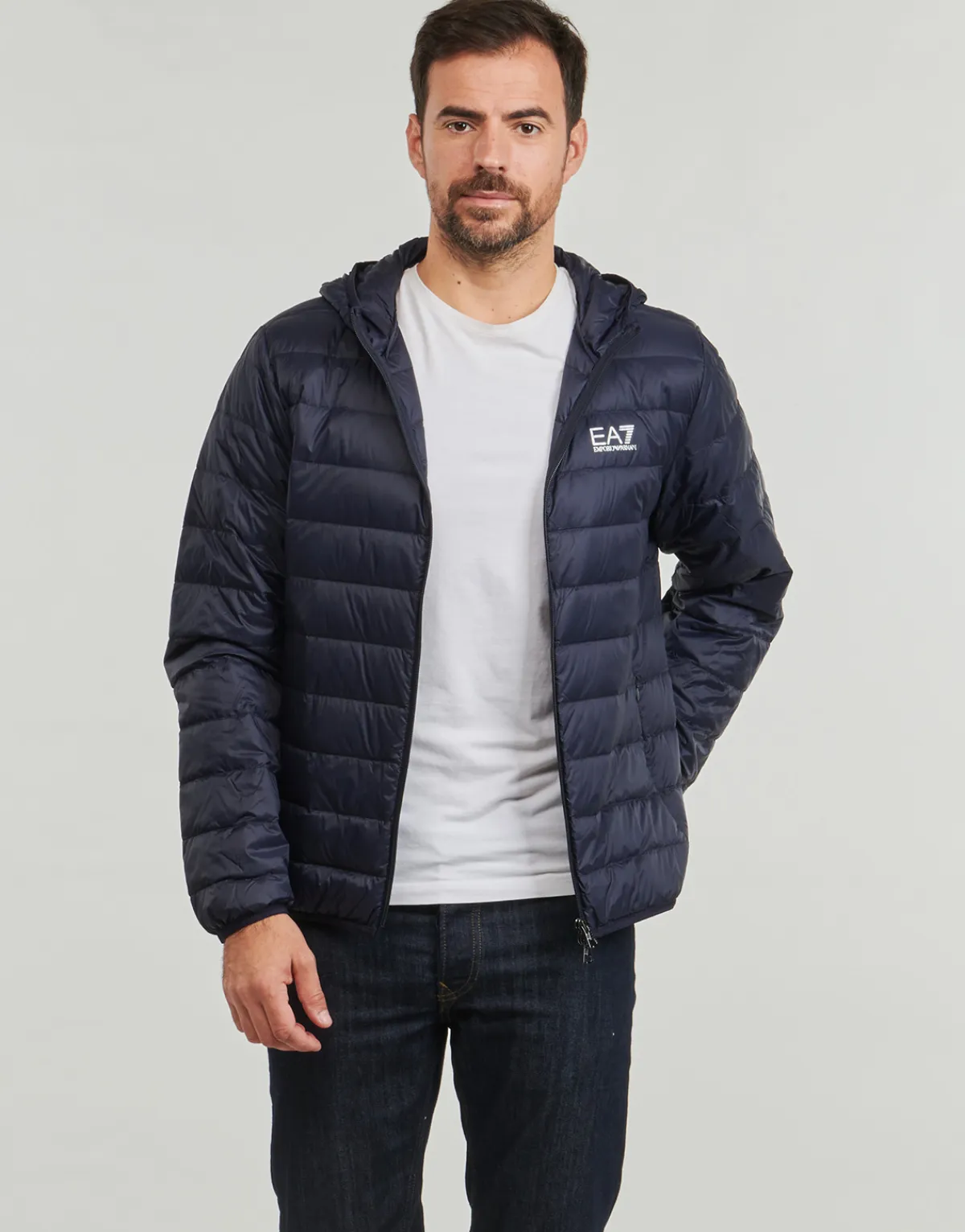 New Emporio Armani EA7 - CORE IDENTITY DOWN JACKET HD Marine