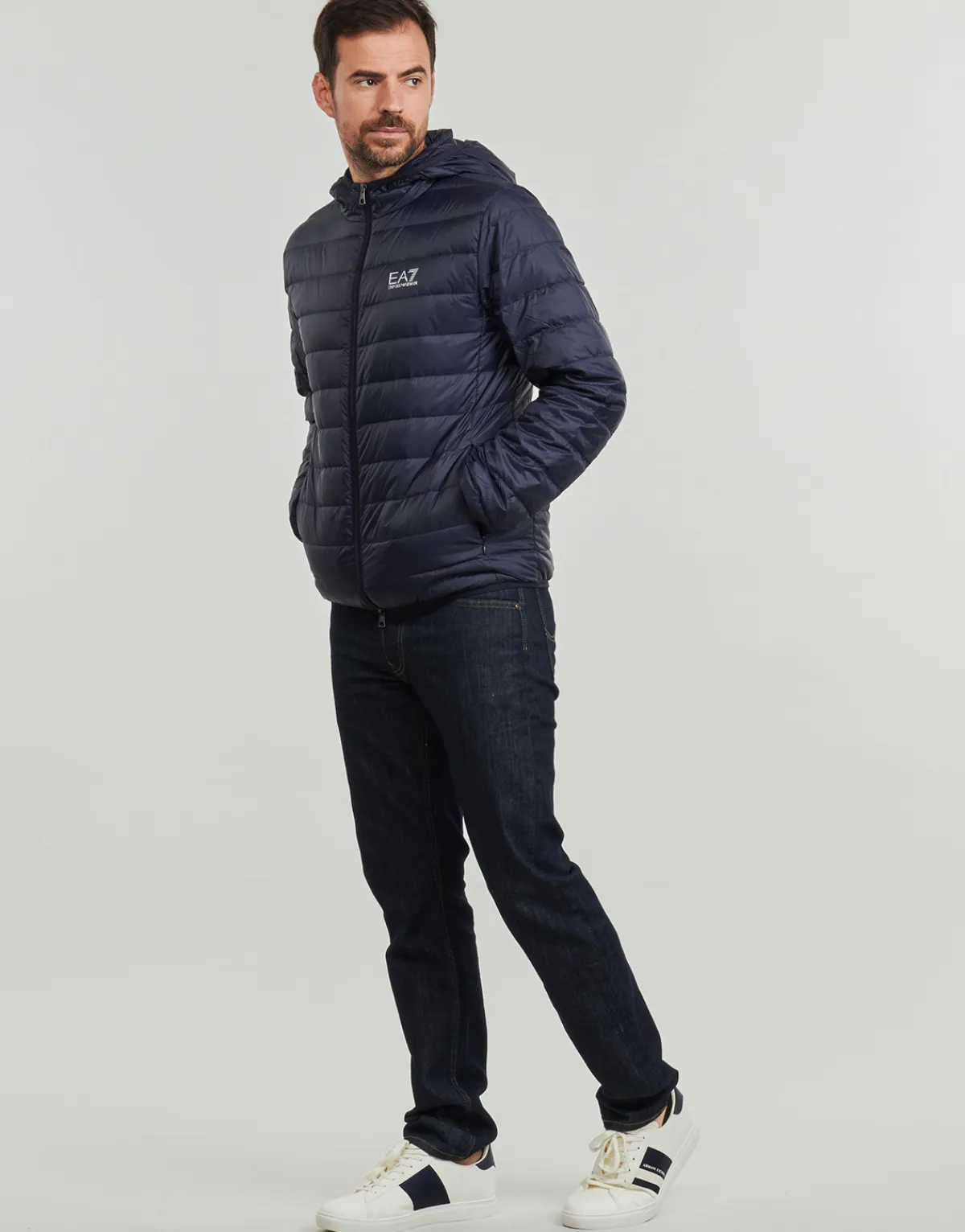 New Emporio Armani EA7 - CORE IDENTITY DOWN JACKET HD Marine