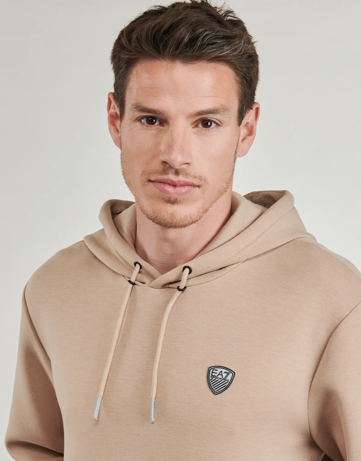 Emporio Armani EA7 - TRAIN PREMIUM SHIELD HOODIE 8NPM21 Taupe