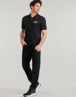 New Emporio Armani EA7 - TRAIN GOLD LABEL POLO PUNTO ROMA 7M000300 Noir