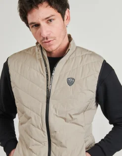Sale Emporio Armani EA7 - TRAIN PREMIUM SHIELD DOWN LIGHT VEST 8NPQ02 Taupe
