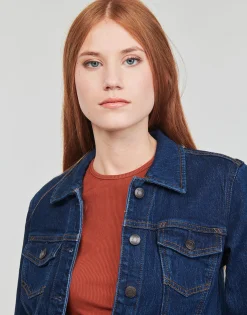 Hot Esprit - TRUCKER JACKET Bleu