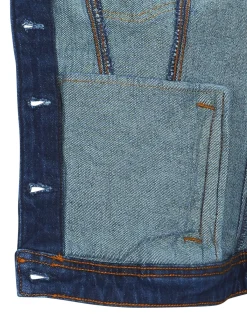 Hot Esprit - TRUCKER JACKET Bleu