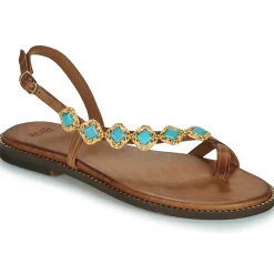 Clearance Exé Shoes - 530-MILOS-LEATHER-BROWN-TURQUOISE