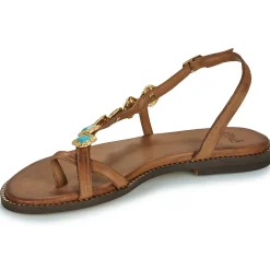 Clearance Exé Shoes - 530-MILOS-LEATHER-BROWN-TURQUOISE