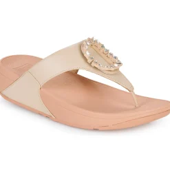 FitFlop - LULU CRYSTAL-CIRCLET LEATHER TOE-POST SANDALS