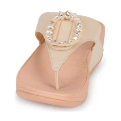 FitFlop - LULU CRYSTAL-CIRCLET LEATHER TOE-POST SANDALS