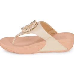 FitFlop - LULU CRYSTAL-CIRCLET LEATHER TOE-POST SANDALS