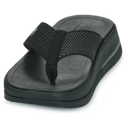 Outlet FitFlop - Surff Two-Tone Webbing Toe-Post Sandals Noir