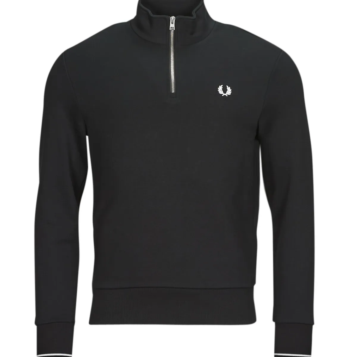 Fred Perry - HALF ZIP SWEATSHIRT Noir Online