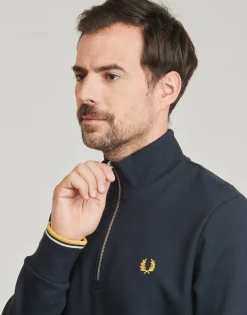 Sale Fred Perry - HALF ZIP SWEATSHIRT Marine