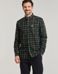 Fred Perry - OXFORD TARTAN SHIRT Vert