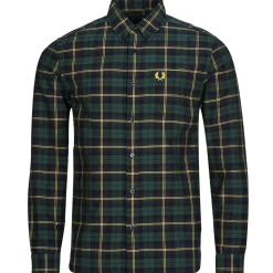 Fred Perry - OXFORD TARTAN SHIRT Vert