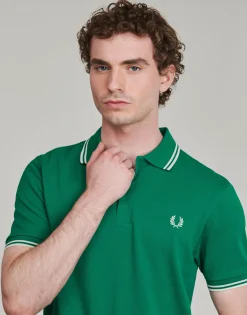Fred Perry - TWIN TIPPED SHIRT Vert