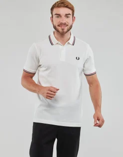 Online Fred Perry - TWIN TIPPED SHIRT Blanc