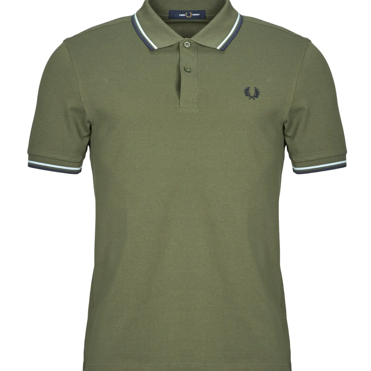 Fred Perry - TWIN TIPPED SHIRT Kaki Discount