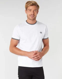 Fred Perry - TWIN TIPPED T-SHIRT Blanc