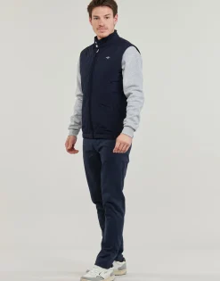 Gant - QUILTED WINDCHEATER VEST Marine
