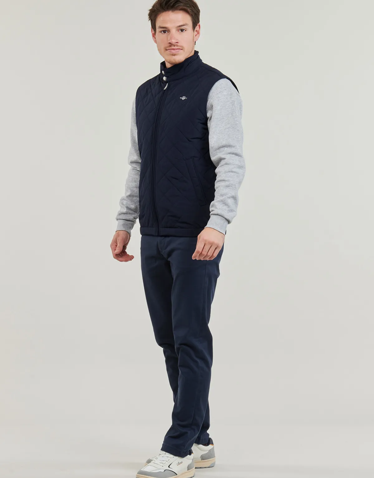 Gant - QUILTED WINDCHEATER VEST Marine