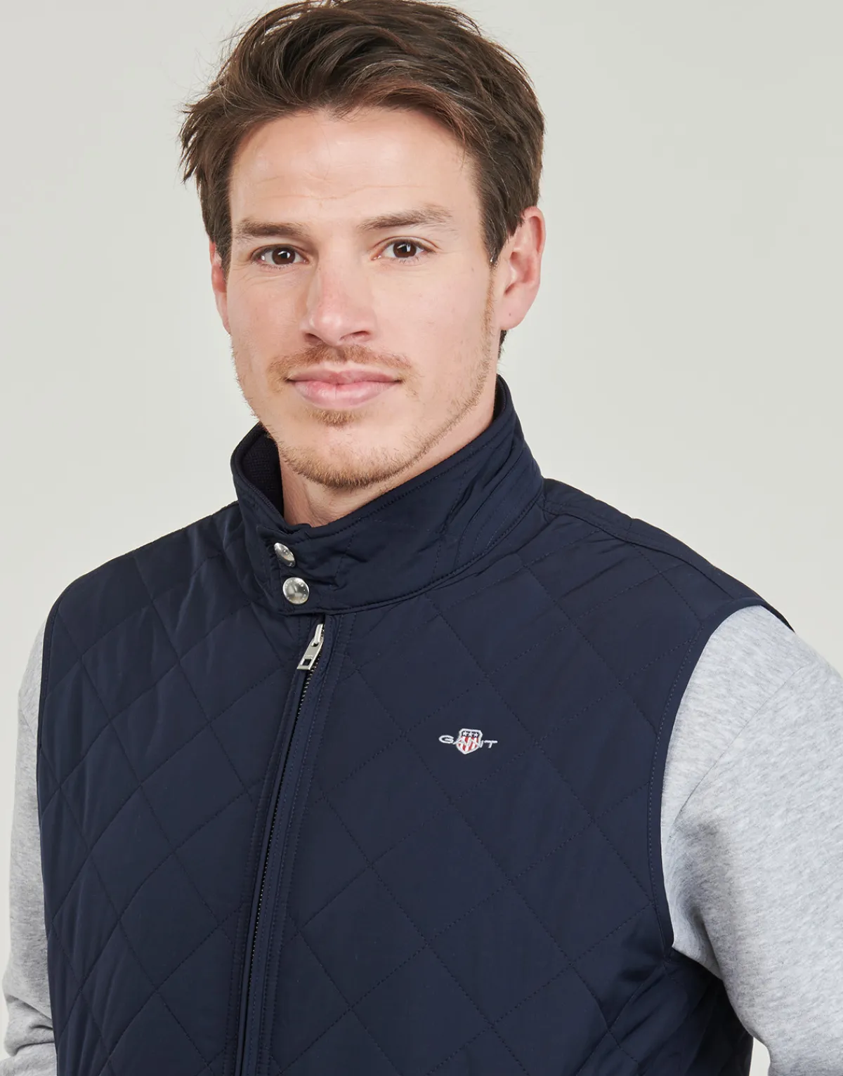 Gant - QUILTED WINDCHEATER VEST Marine