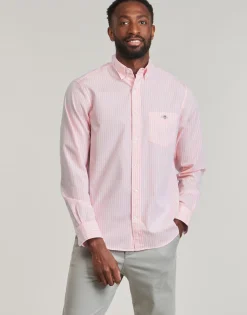 Gant - REG CLASSIC POPLIN STRIPE SHIRT Rose Outlet
