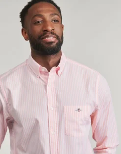 Gant - REG CLASSIC POPLIN STRIPE SHIRT Rose Outlet