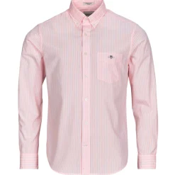 Gant - REG CLASSIC POPLIN STRIPE SHIRT Rose Outlet