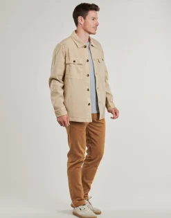 Gant - REG COT/LINEN OVERSHIRT Beige
