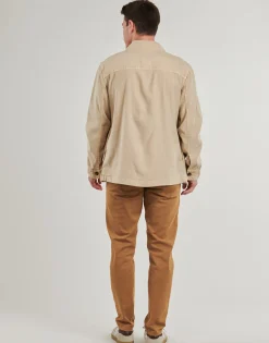 Gant - REG COT/LINEN OVERSHIRT Beige