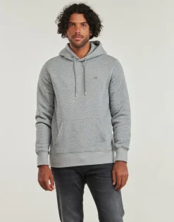 Gant - REG SHIELD HOODIE Gris Discount