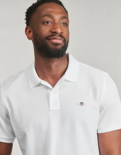 Outlet Gant - REG SHIELD SS PIQUE POLO Blanc