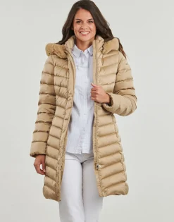 Sale Geox - W BETTANIE LONG JKT Beige