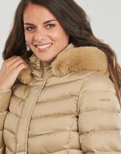 Sale Geox - W BETTANIE LONG JKT Beige