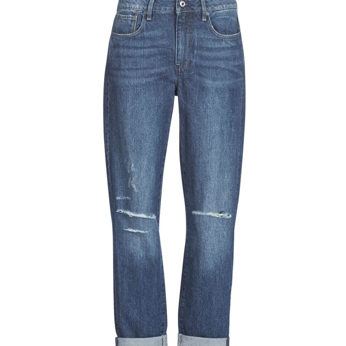 G-Star Raw - 3302 SADDLE MID BOYFRIEND BleuMediumAgedRipped Online