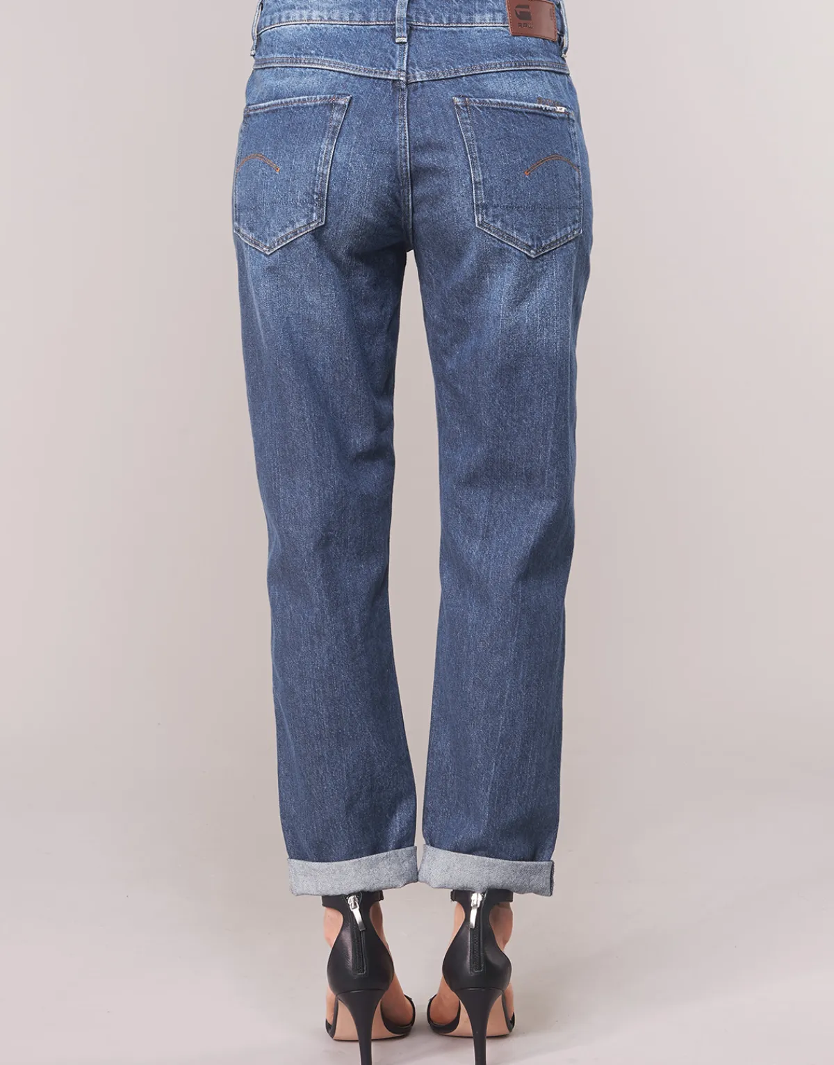 G-Star Raw - 3302 SADDLE MID BOYFRIEND BleuMediumAgedRipped Online