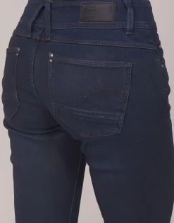 Sale G-Star Raw - LYNN ZIP MID SKINNY ANKLE BleuDarkAgedCobler