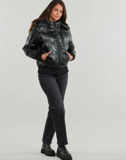 Hot Guess - BICE METALLIC HOODIE PUFFER Noir
