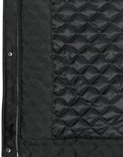 Guess - ELLY LOGO JACQUARD PARKA Noir