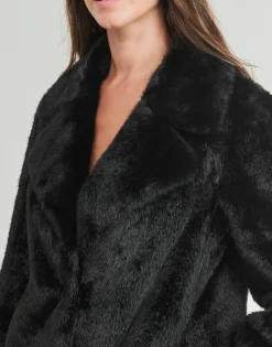 Online Guess - FILOMENA FAUX FUR JKT Noir