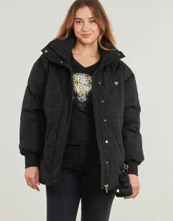 Guess - 4G LOGO PUFFER JACKET Noir