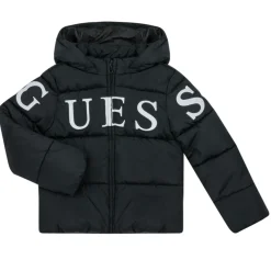 Guess - HOODED LS PADDED PUFFER Noir Online