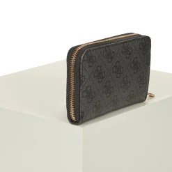 Clearance Guess - LAUREL SLG MEDIUM ZIP AROUND Noir