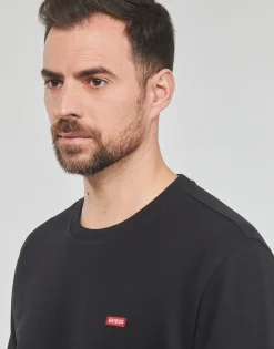 Guess - LOGO PATCH CN SWEATSHIRT Noir Discount