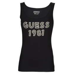 Discount Guess - LOGO TANK TOP Noir